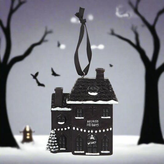 Haunted Holiday House Resin Christmas Decoration