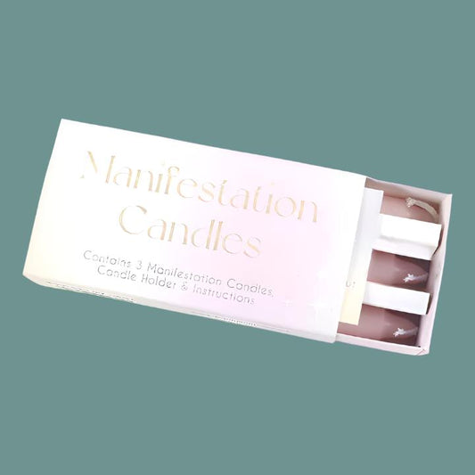 3 Manifestation Spell Candles in a Box