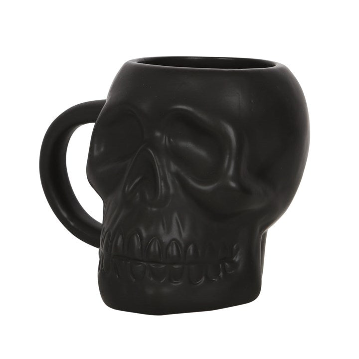 Matte Black Skull Mug