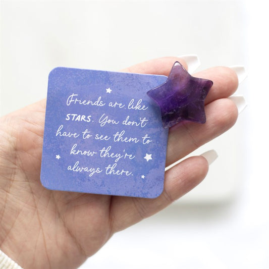 Friends Are Like Stars Lucky Amethyst Star