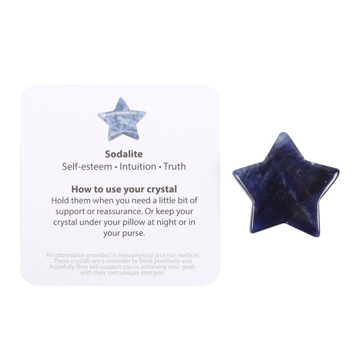 Lucky Stars Lucky Sodalite Crystal Star in a Bag