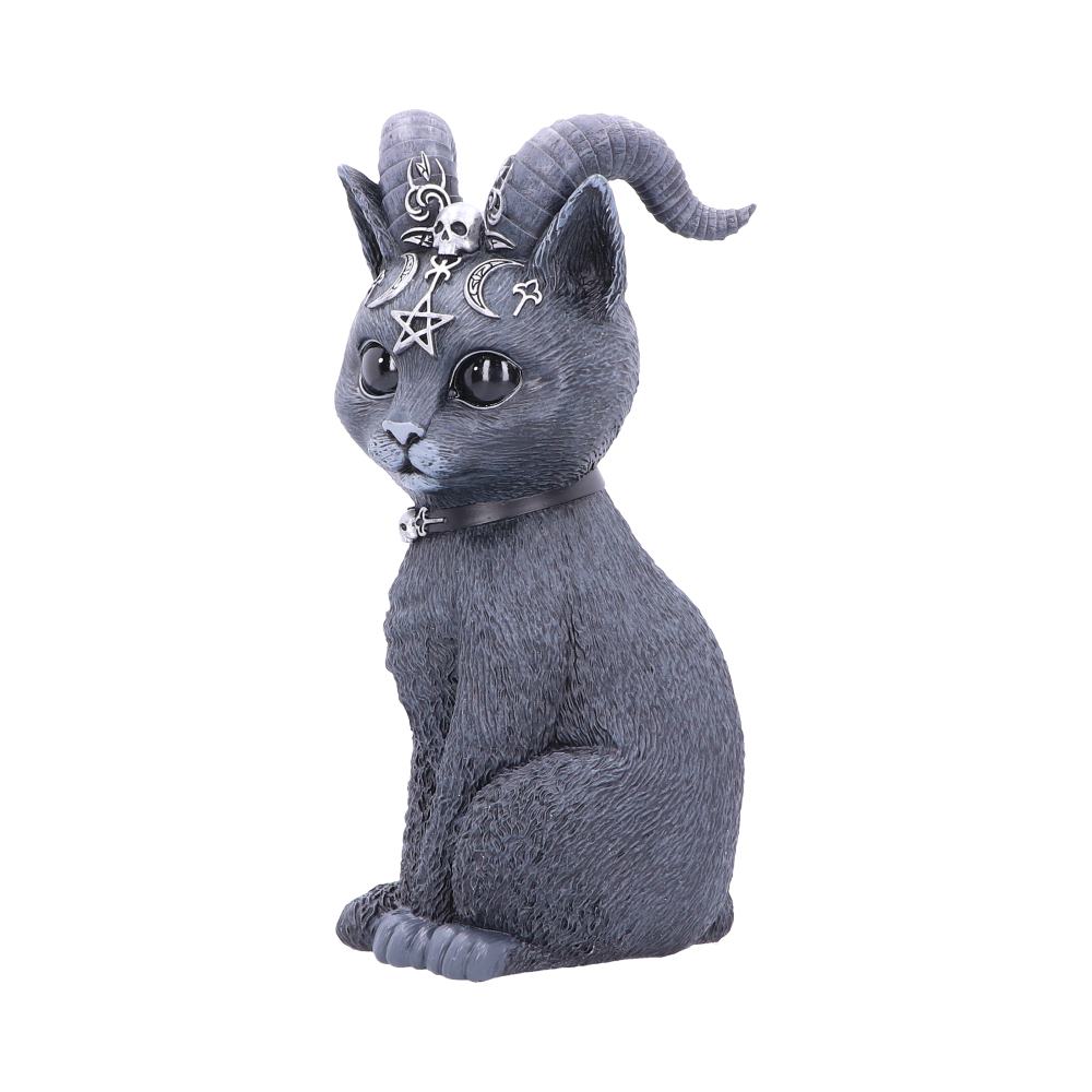 Large Pawzuph Horned Occult Cat Figurine